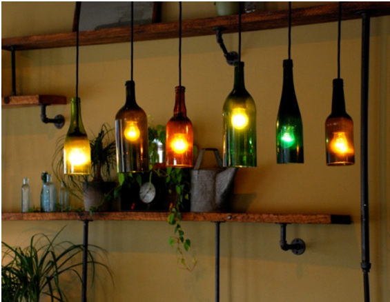Luminária de garrafa  (Foto: Reprodução)